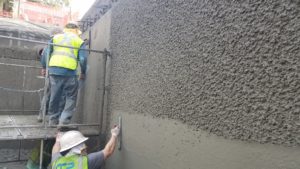 CCP Shotcrete – trowel finish structural shotcrete wall – San Antonio, TX
