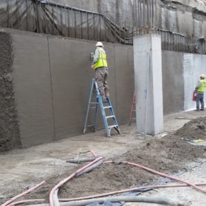 CCP Shotcrete - finish and cure structural shotcrete walls - Dallas, Texas