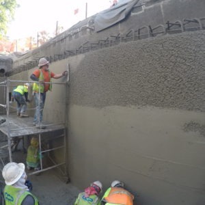 CCP Shotcrete - steel trowel finish of shotcrete walls - Texas