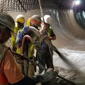 CCP Shotcrete - TXDOT culvert tunnel lining - Waco, Texas